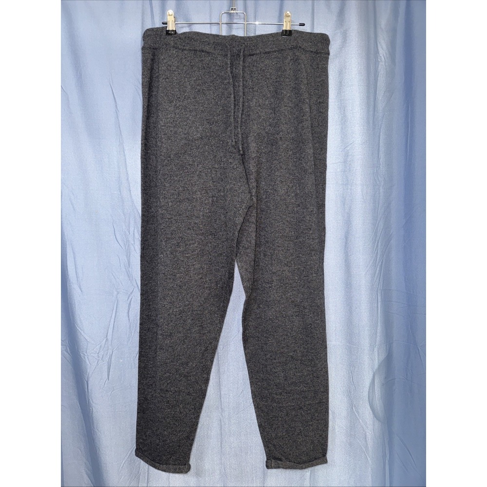 Woolovers Merino Wool Cashmere Knit Jogger Pants Women's Large Gray Lounge